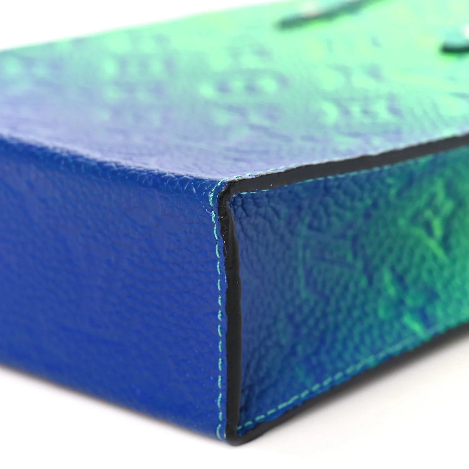 Taurillon Illusion Sac Plat XS Bleu Vert - Image 9