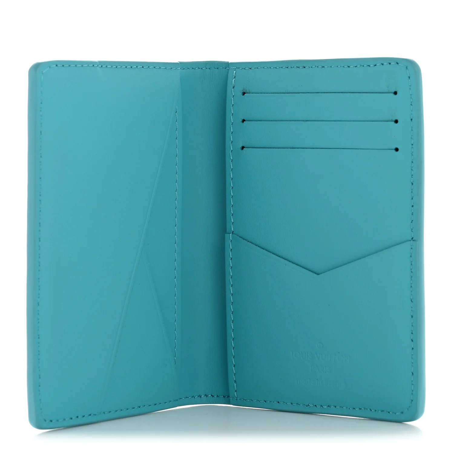 Taurillon Monogram Pocket Organizer Turquoise - Image 5