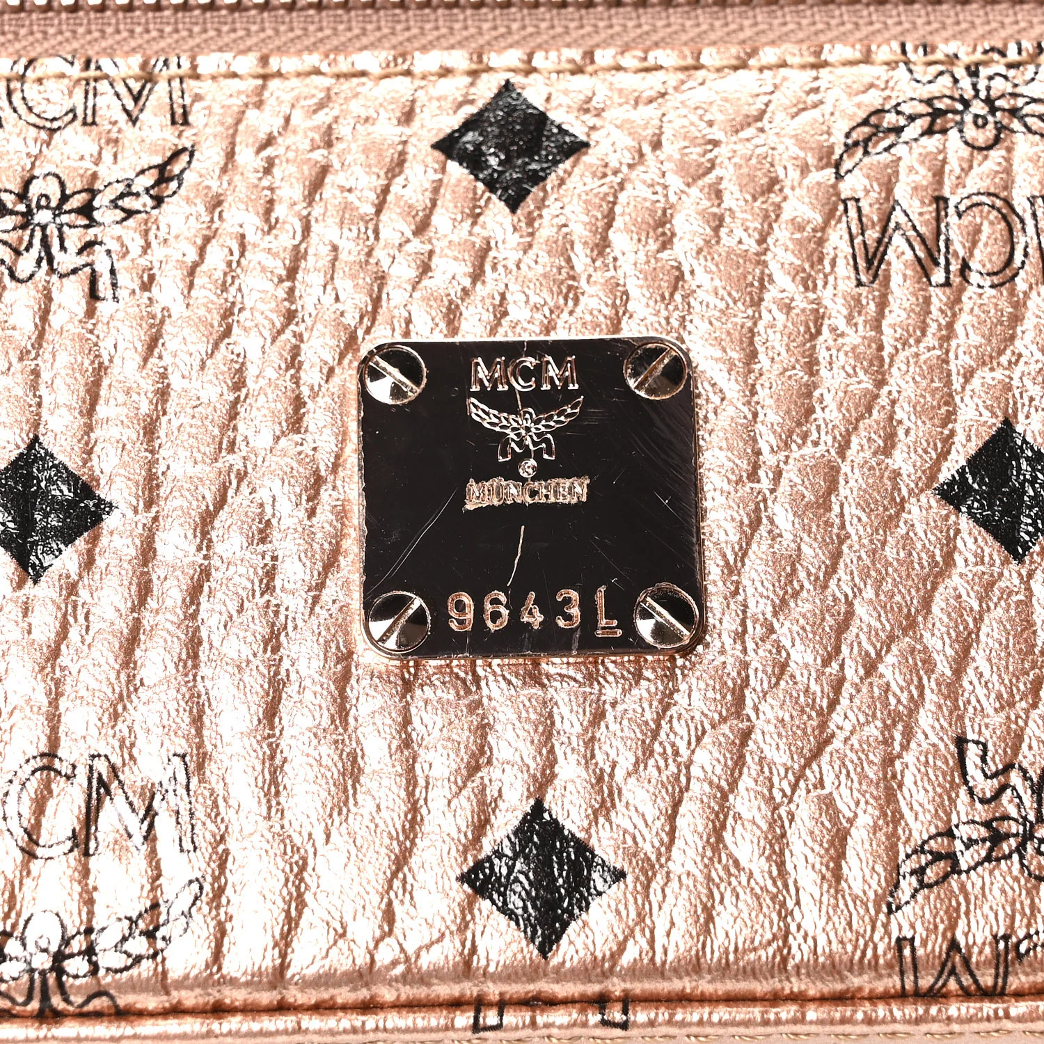Metallic Visetos Vanity Case Champagne Gold - Image 6