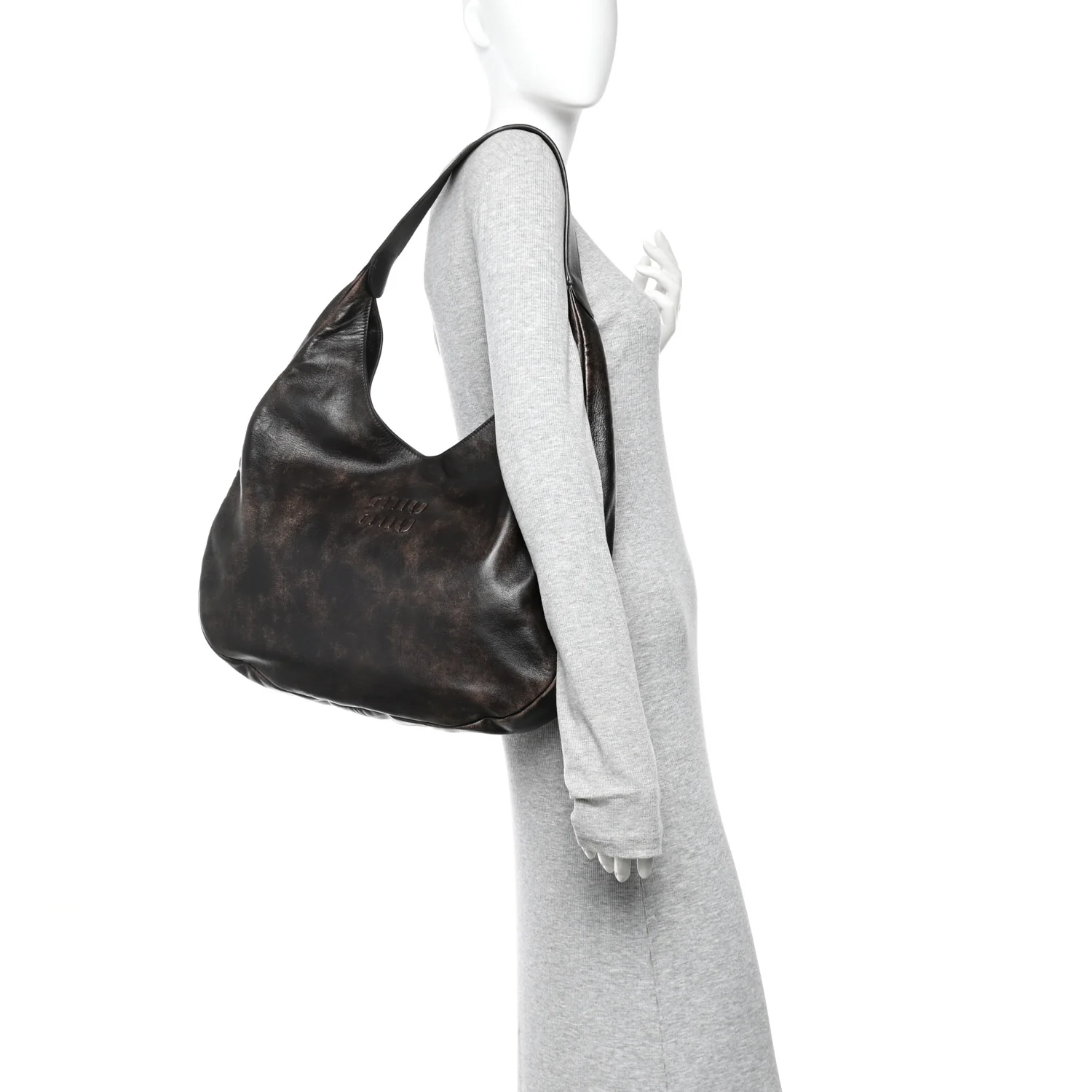 Nappa Old Hobo Bag Caffe - Image 2