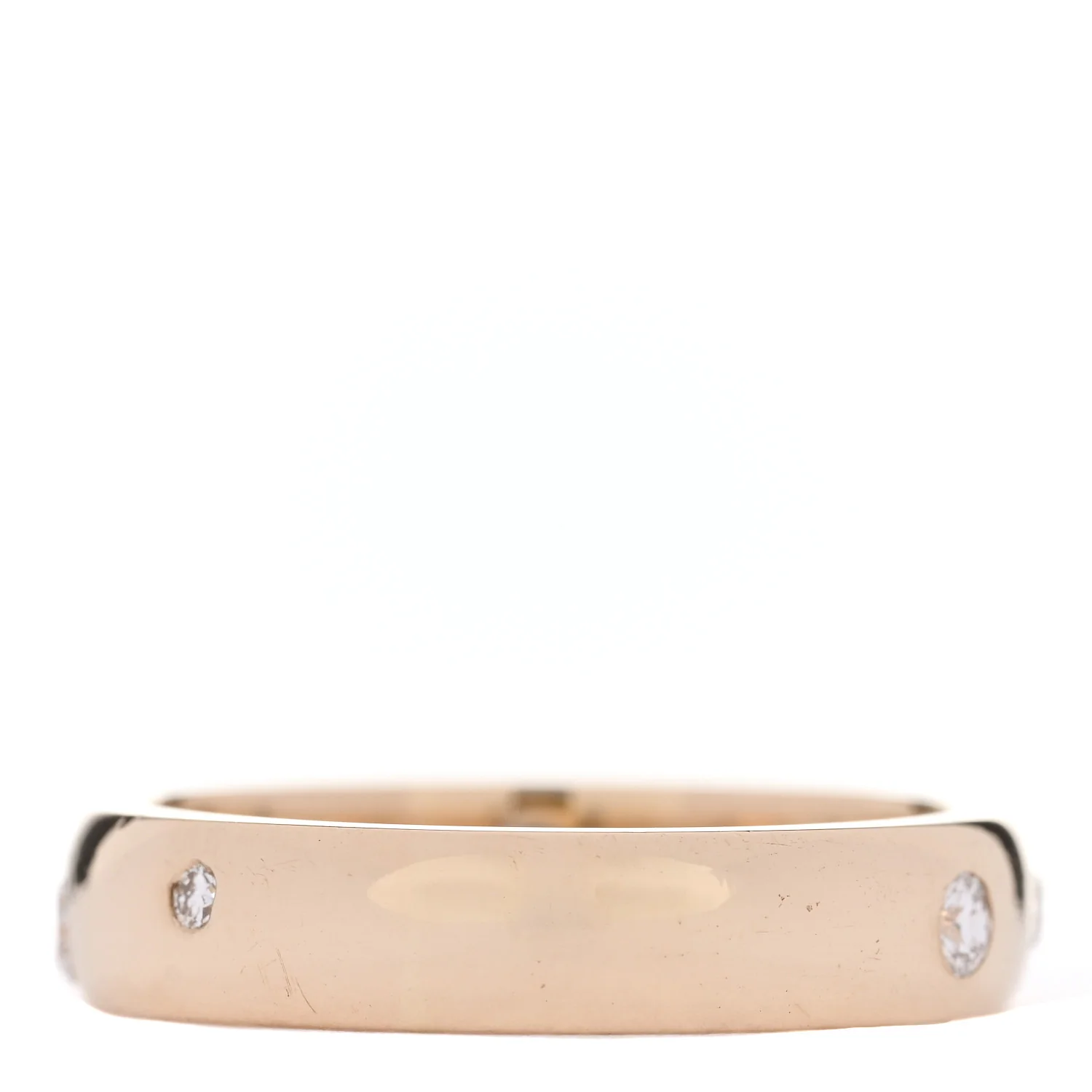 14K Yellow Gold Diamond .30ctw Flush Set 4mm Band Ring 51 5.75 - Image 3