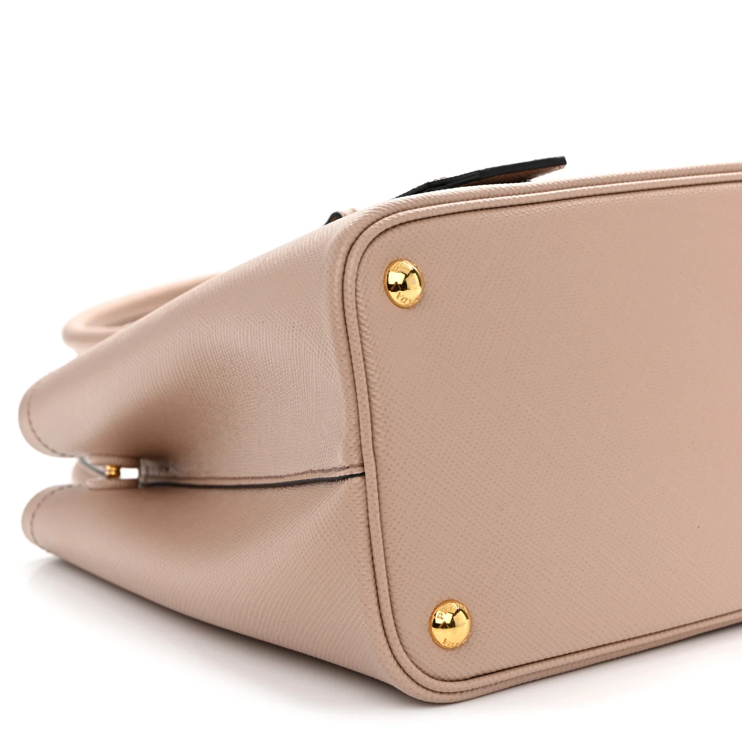 Saffiano Cuir Small Double Bag Cipria Black - Image 9