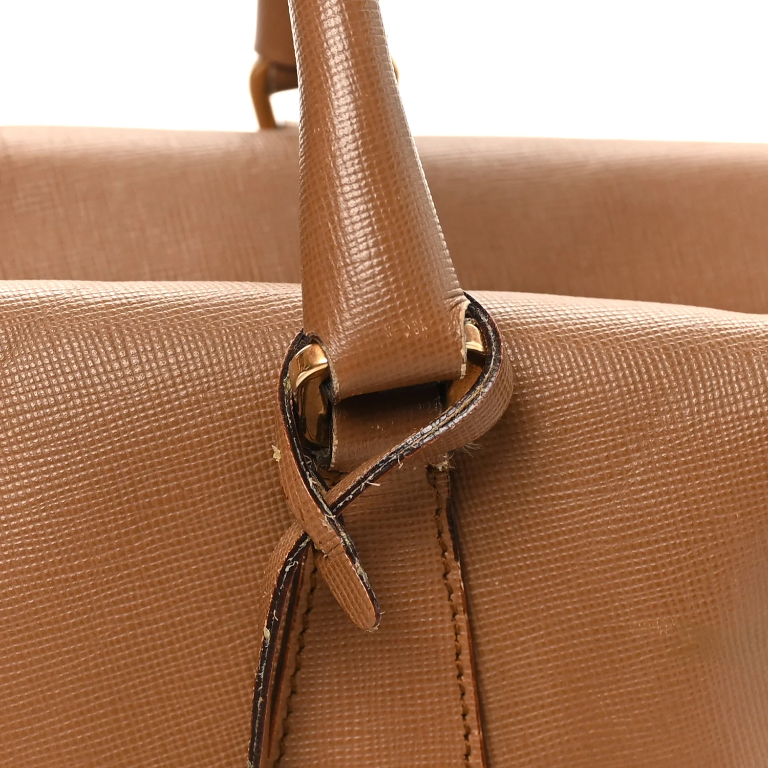 Saffiano Rectangular Shoulder Bag Brown - Image 7