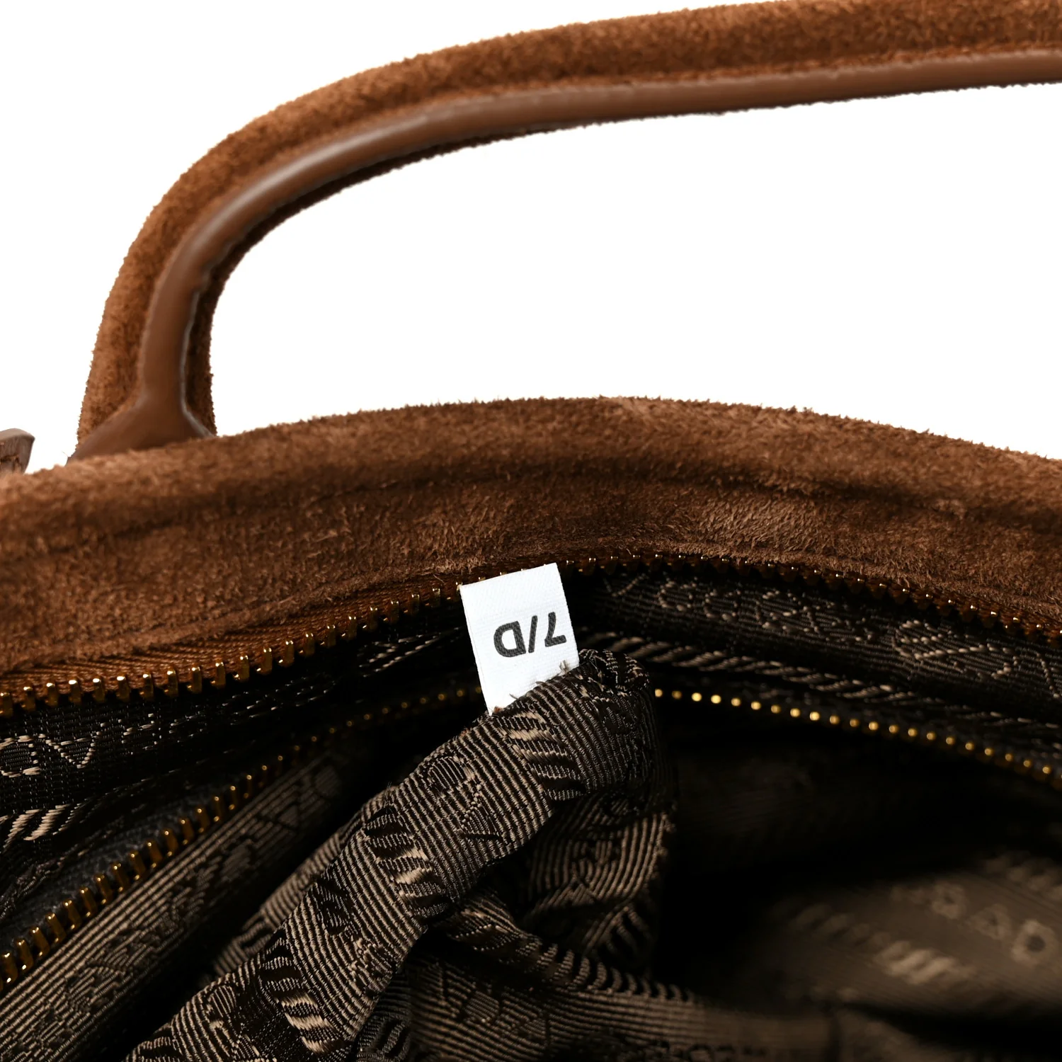 Suede Triangle Medium Bonnie Shoulder Bag Cacao - Image 6