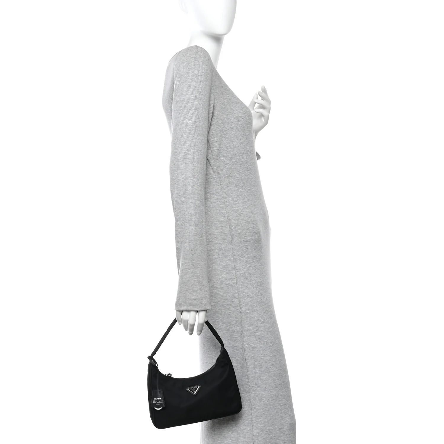 Tessuto Nylon Mini Re-Edition 2000 Bag Black - Image 2