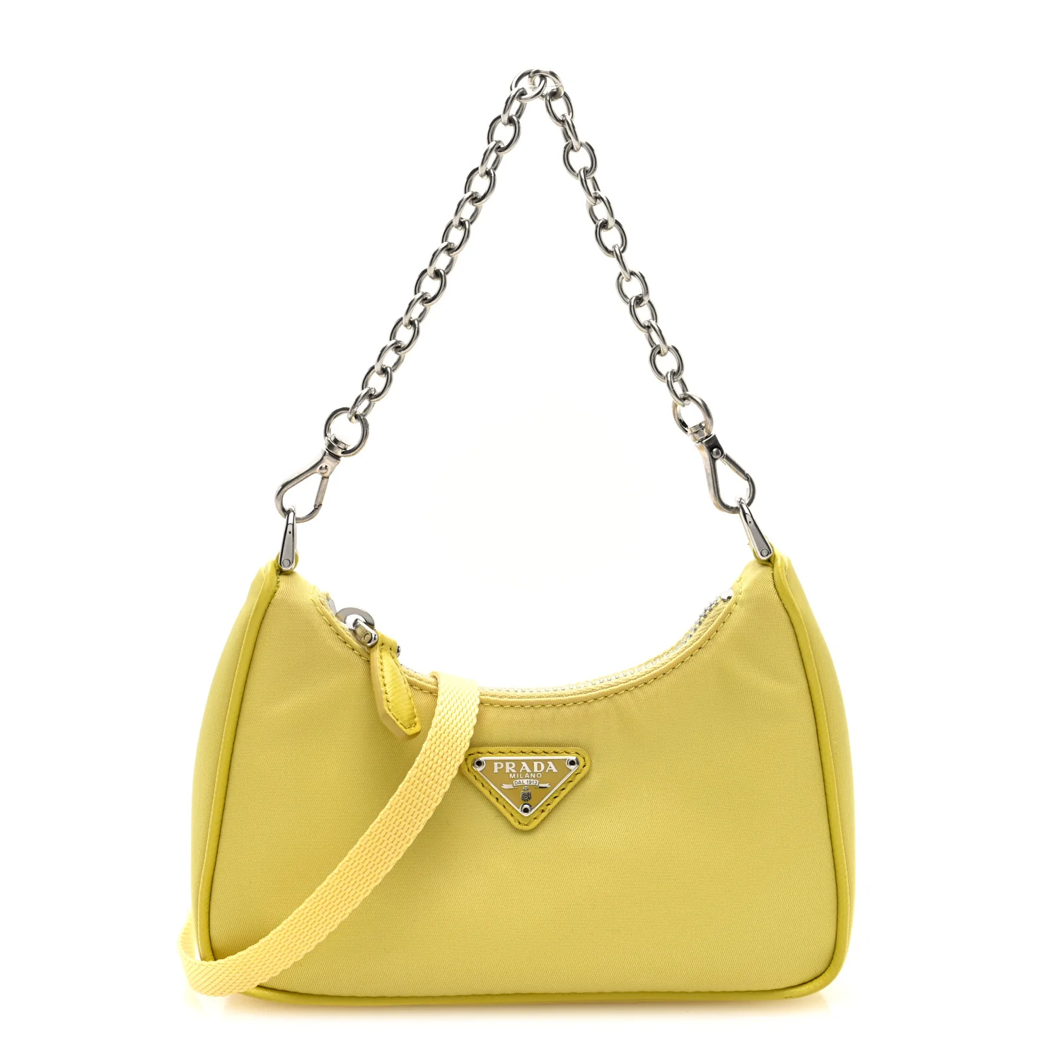 Tessuto Nylon Saffiano Mini Re-Edition 2000 Shoulder Bag Ananas