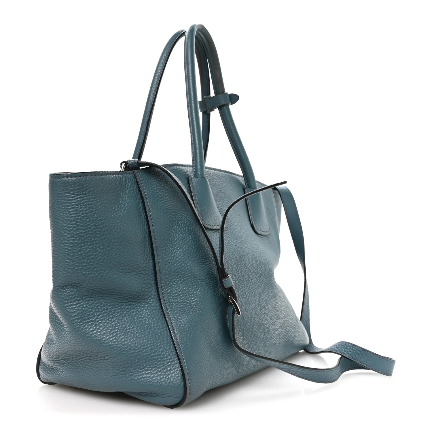 Vitello Phenix Shopping Tote Marine - Image 3