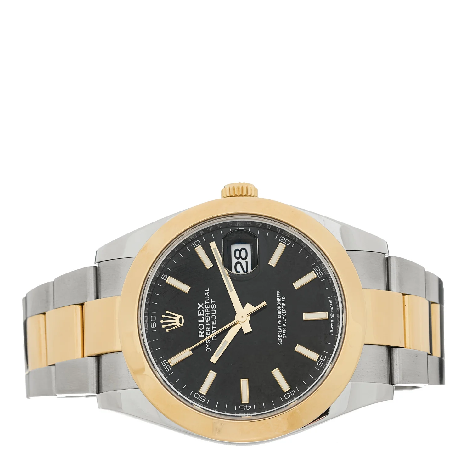 Stainless Steel 18K Yellow Gold 41mm Oyster Perpetual Datejust Watch Black 126303 - Image 2
