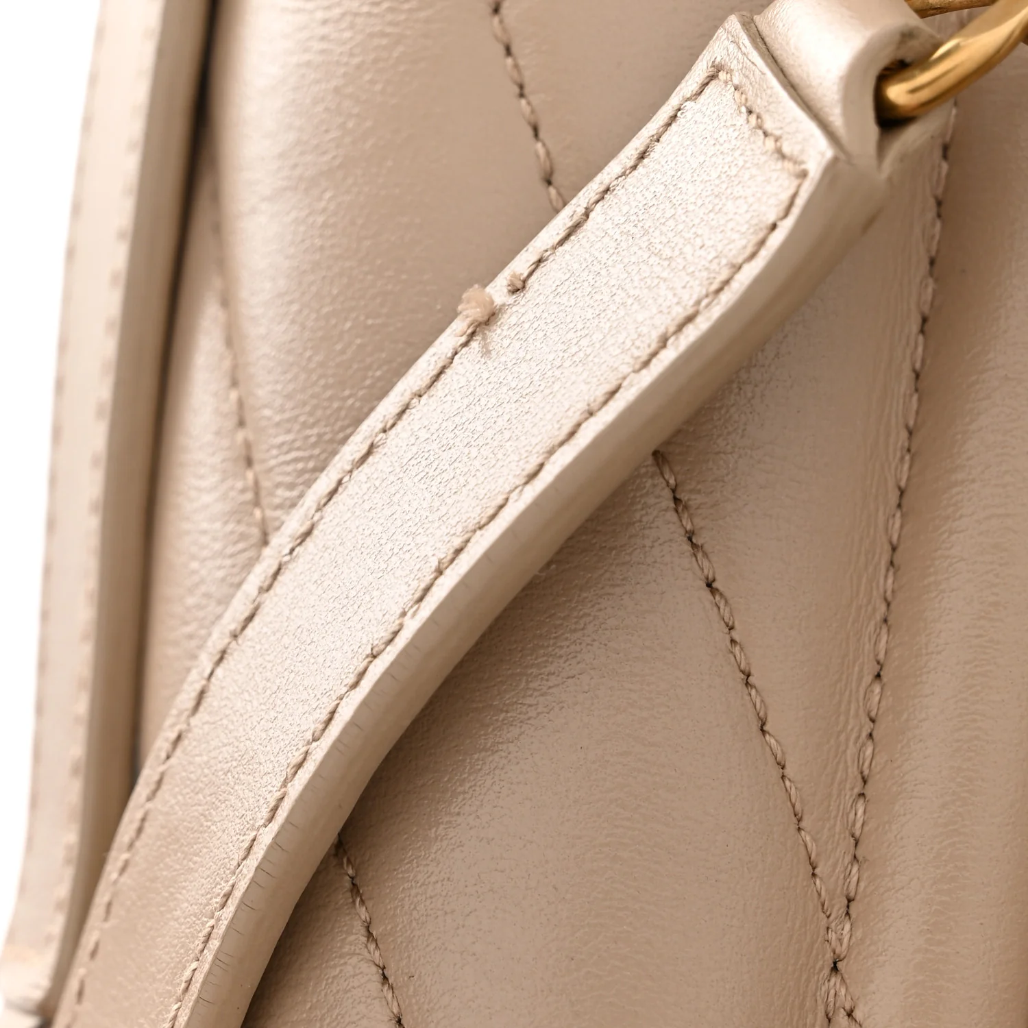 Calfskin Y Quilted Monogram Medium Loulou Chain Satchel Dark Beige - Image 14
