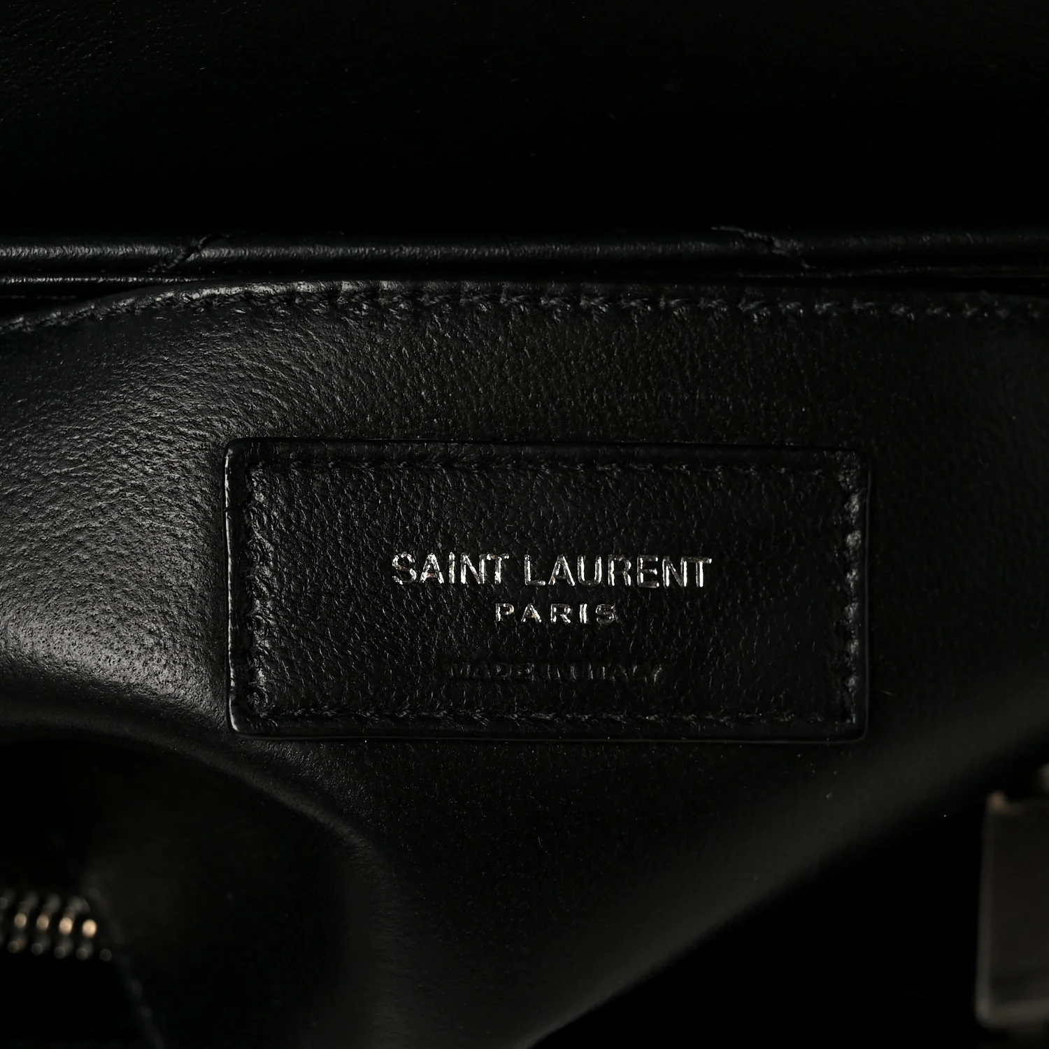Calfskin Y Quilted Monogram Small Loulou Chain Satchel Black - Image 7