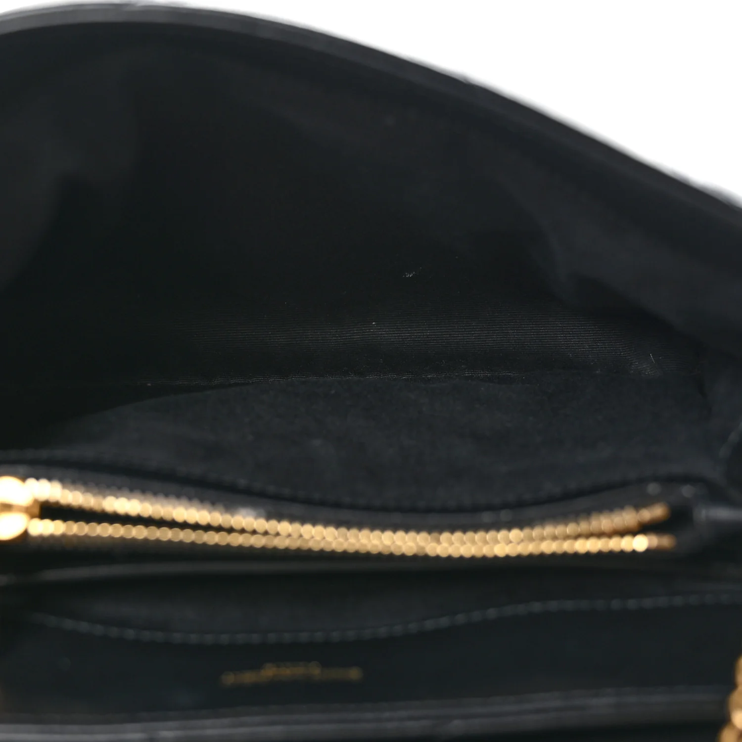 Calfskin Y Quilted Monogram Small Loulou Chain Satchel Black - Image 5