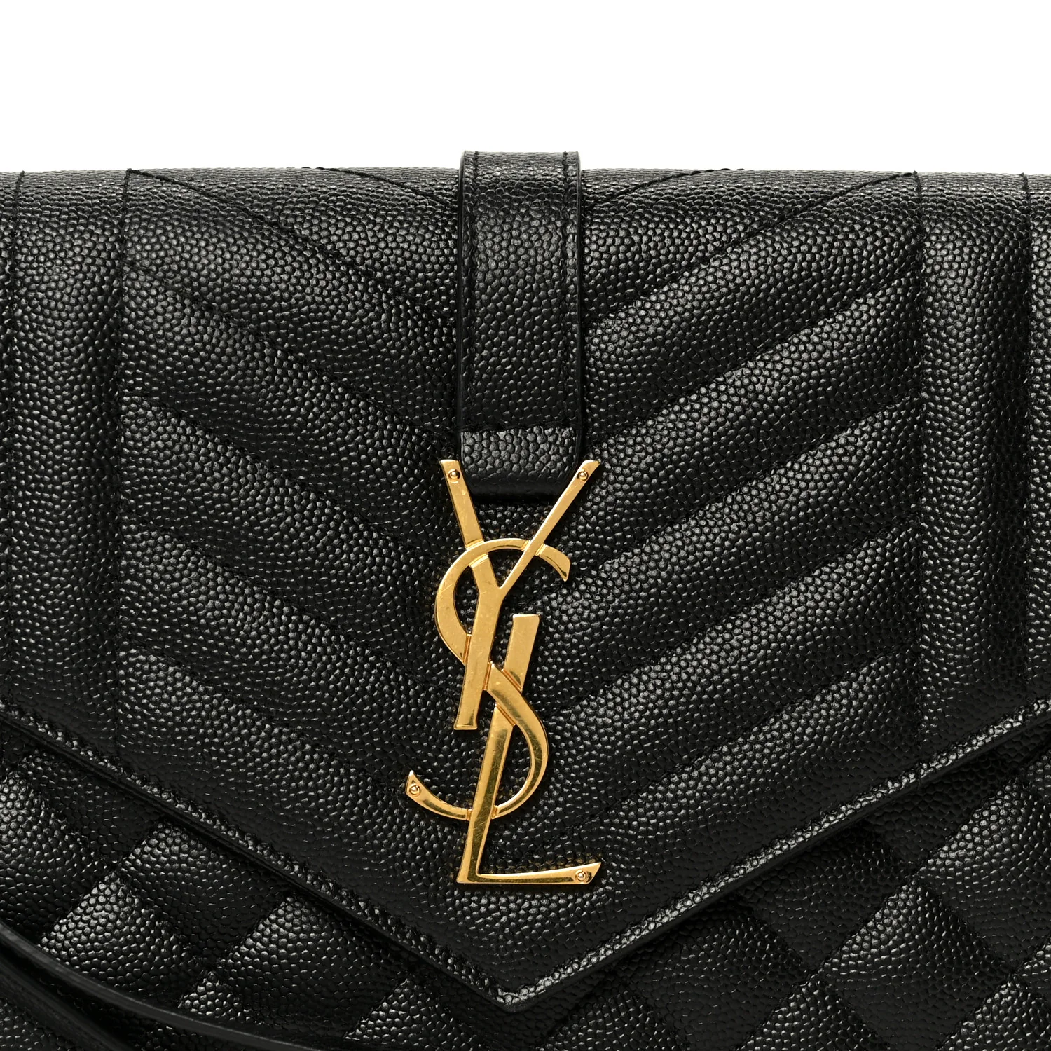 Grain De Poudre Textured Mixed Matelasse Triquilt Monogram Clutch Black - Image 8