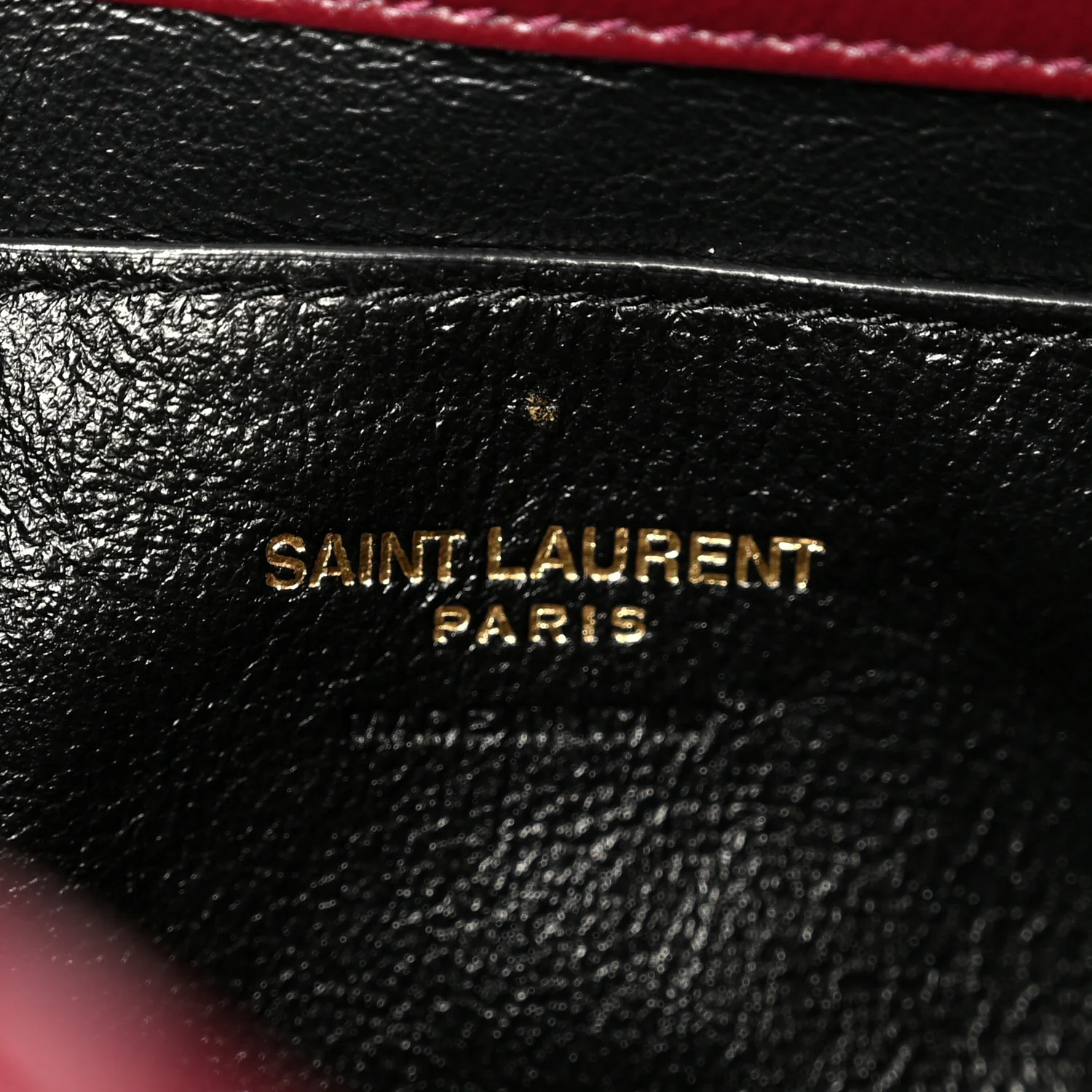 Shiny Calfskin Small Cassandre Chain Pouch Dark Ruby - Image 5