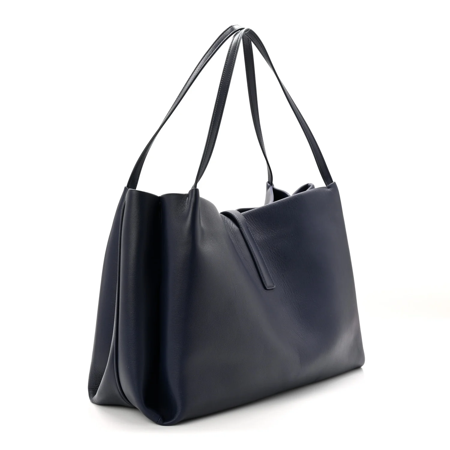 Calfskin Large New Line Tote Navy Blue - Image 3