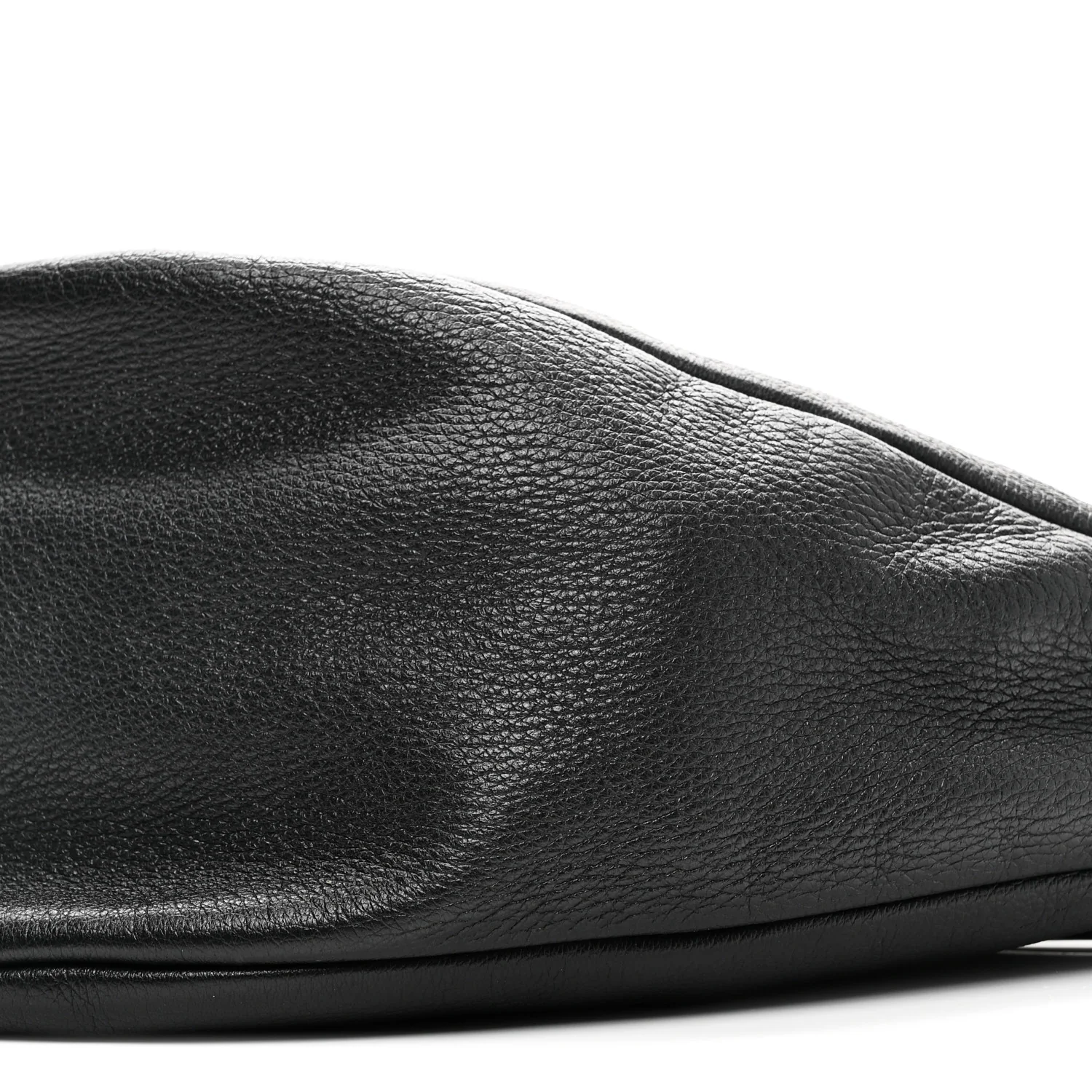 Grained Calfskin Large Slouchy Banana Bag Black - Image 9