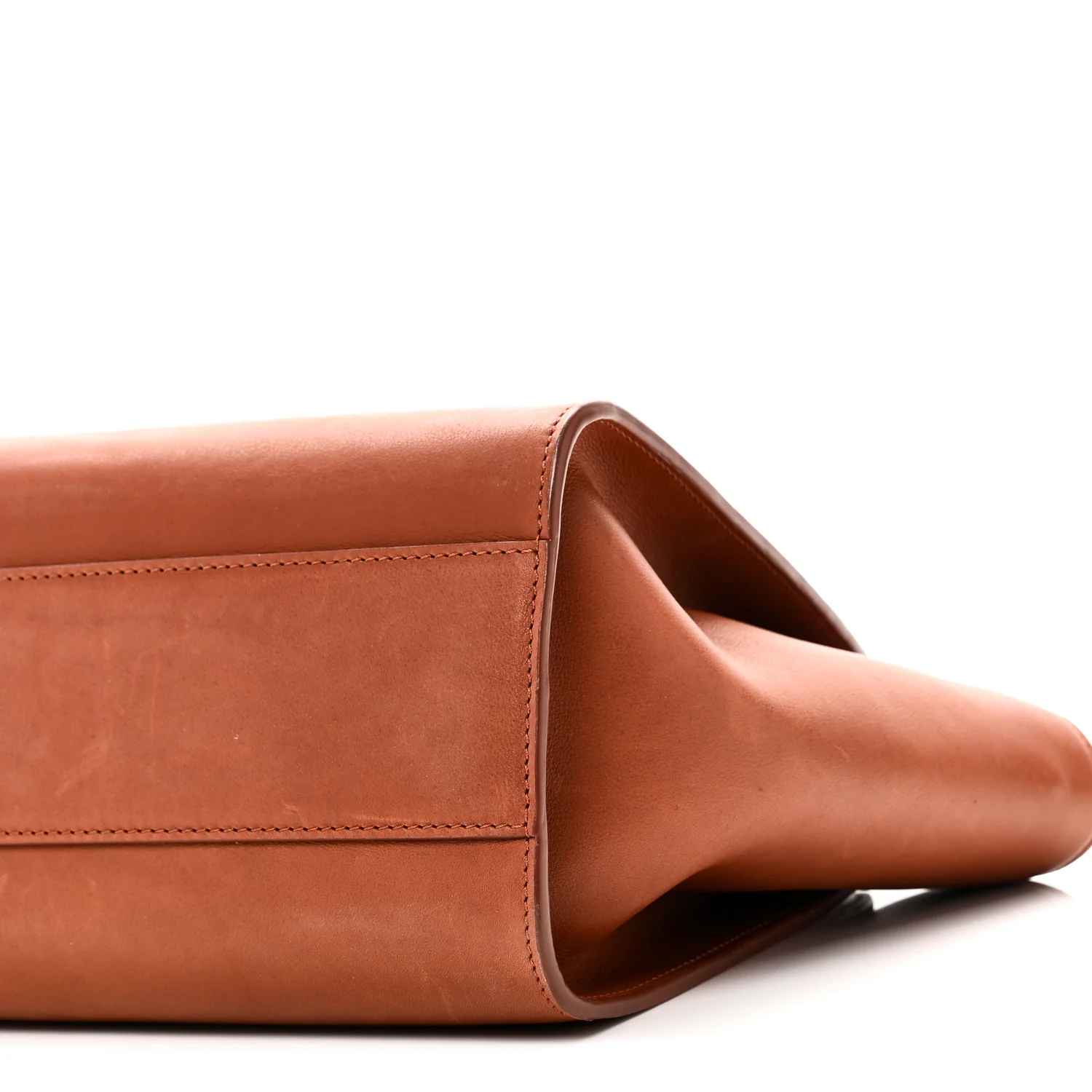 Polished Saddle Calfskin Marlo 12 Tote Bag Acero - Image 10
