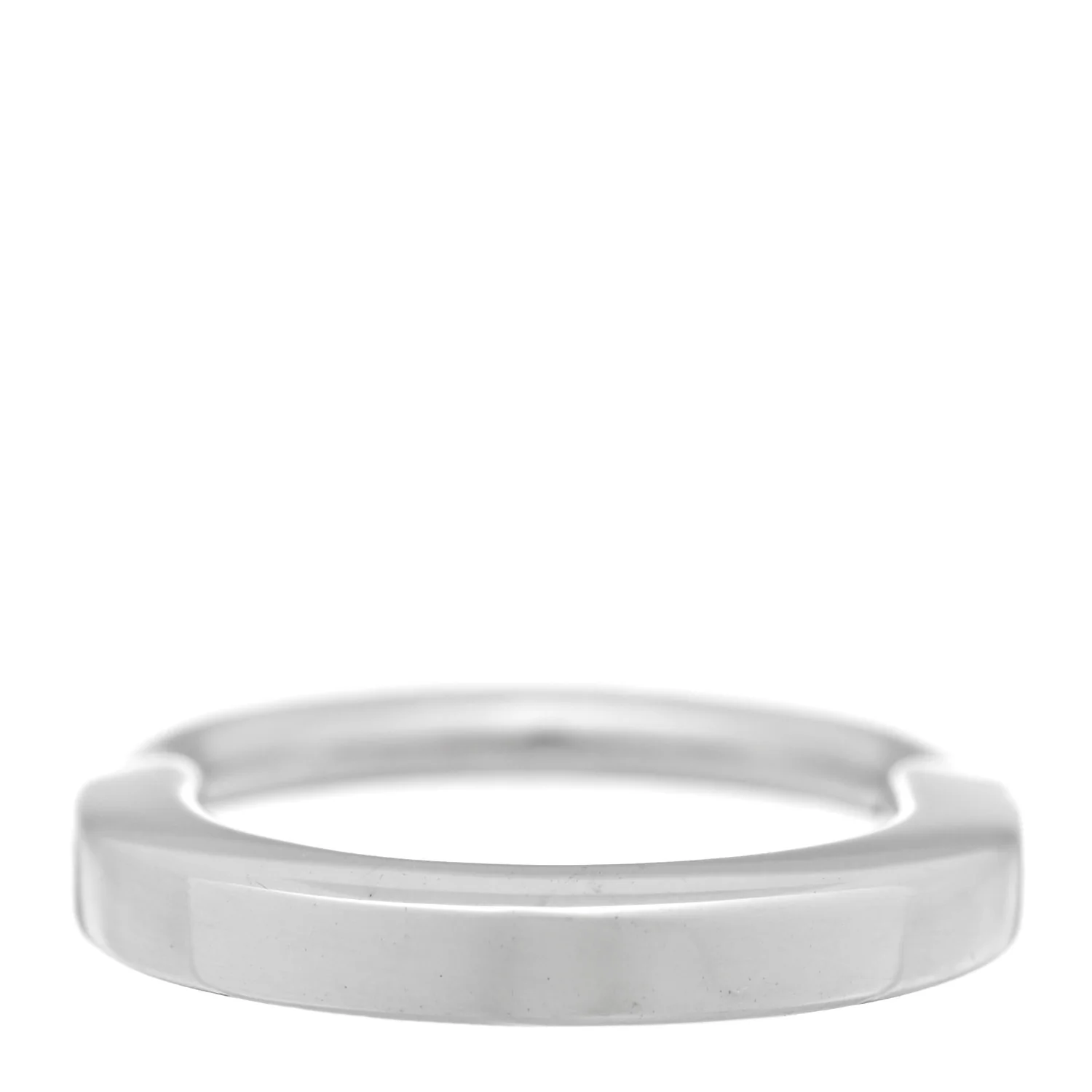 18K White Gold Lock Ring 44 3 - Image 3