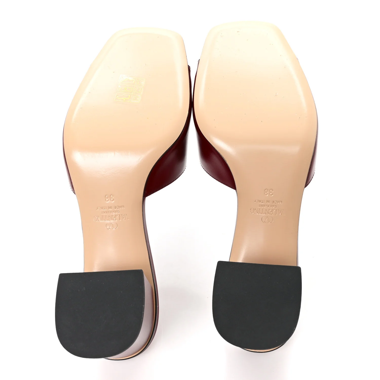 Calfskin VLogo 45mm Slide Sandals 38 Brick - Image 6