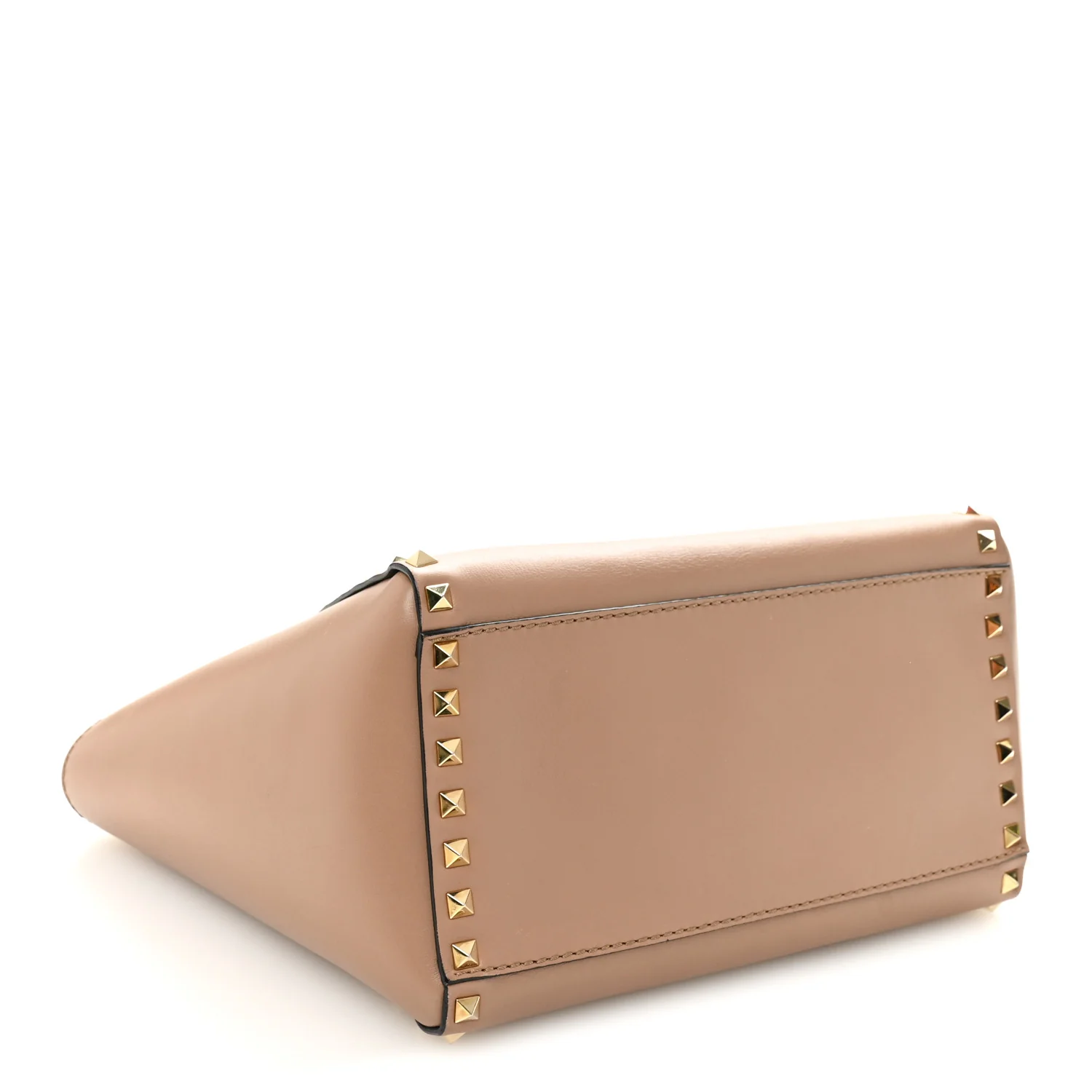Vitello Small Rockstud Double Handle Tote Alpaca - Image 4