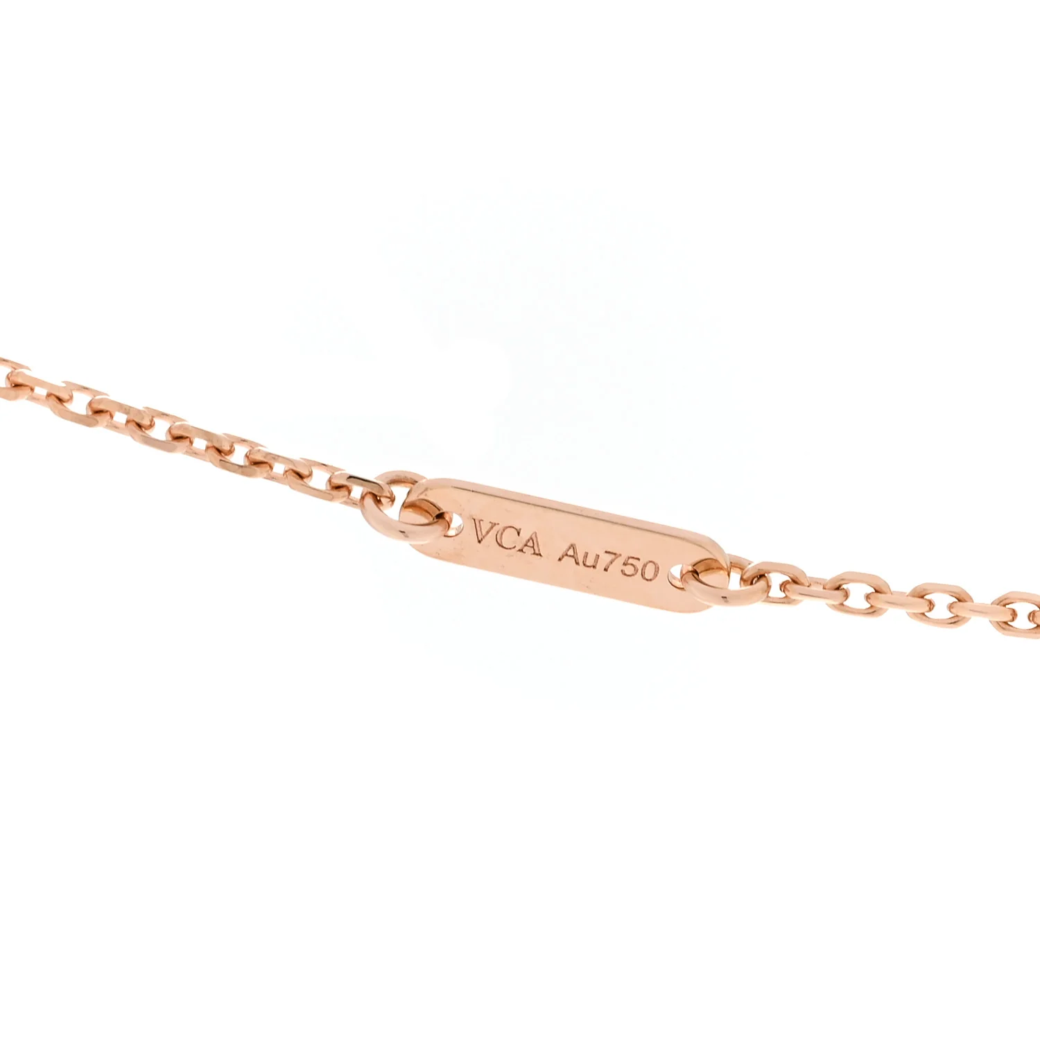 18K Rose Gold Sweet Alhambra Pendant Necklace - Image 5