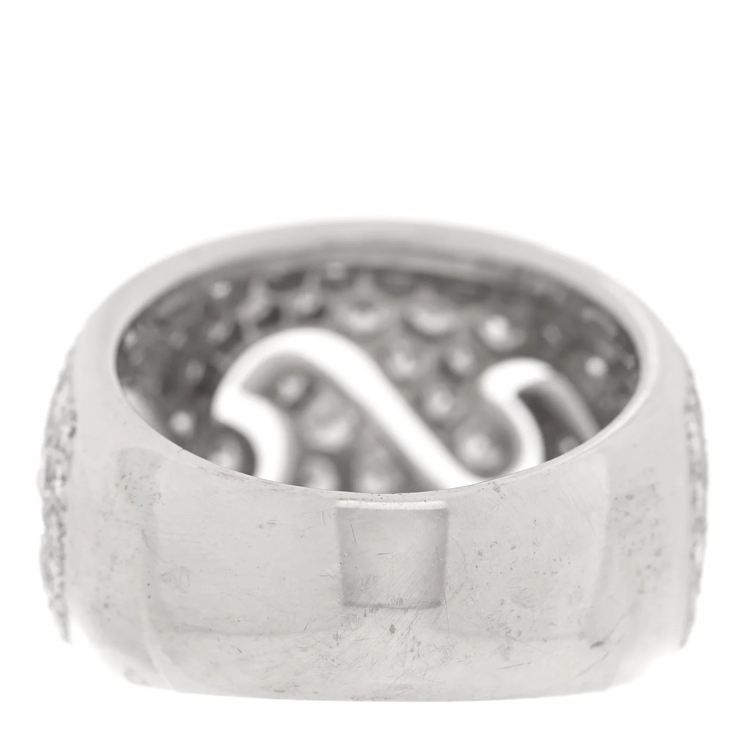 18K White Gold Diamond Pave Wave Ring 52 6 - Image 3